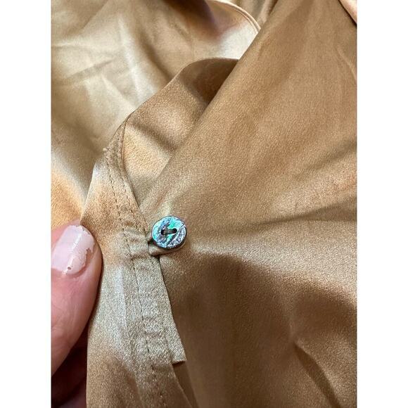 Ralph Lauren Champagne Silk Wrap Blouse - Picture 4 of 9